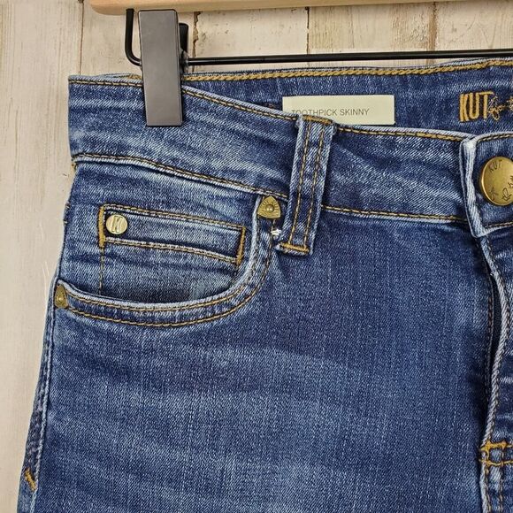 Kut from the Kloth Toothpick Skinny Denim Jeans Blue Size 2s - Picture 11 of 13